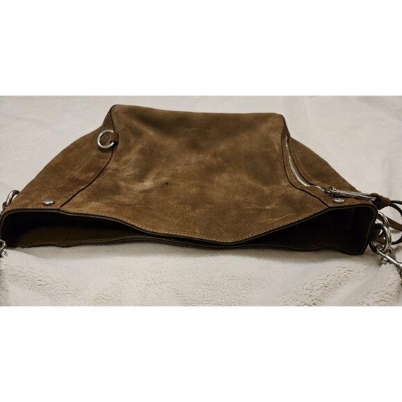 Rebecca Minkoff Suede Hobo Bag, Brown Pre-owned Authentic 100% Leather - Picture 10 of 16